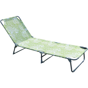 Tropical Leaf Sun Lounger - Green and White by Outdoor Essentials