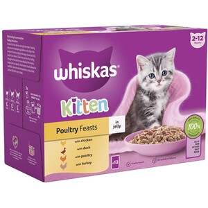 Whiskas Kitten Pouches in Jelly - Poultry Feast by Whiskas