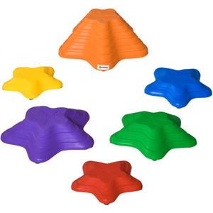 Outsunny Kids Balance Stepping Stones Non-slip Obstacle Course - Multi-coloured / 23L x 23W x 4H cm(small), 33L x 33W x 7.5H cm(medium), 36.5L x 36.5W x 16H cm(big) by Outsunny