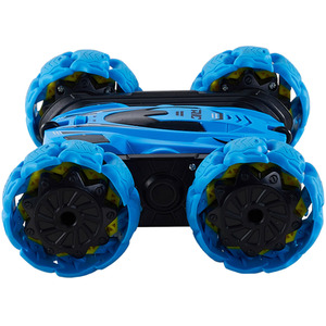 RC Stunt Car Toy with Explosive Wheels - Blue by komore