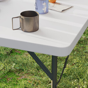 Outsunny 3ft Folding Camping Table - White by Outsunny