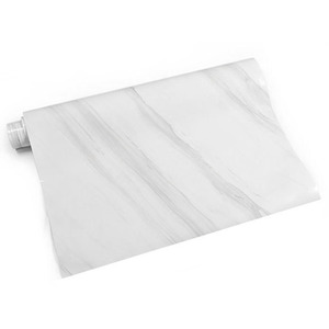 Livingandhome Marble Self Adhesive Wallpaper Roll - White by Livingandhome