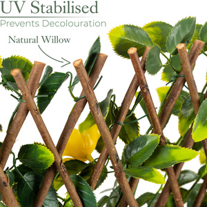 Expanding Artificial Trellis with Flowers - Yellow by Christow