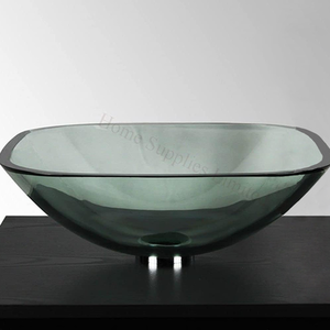 BELOFAY Modern Glass Design Bathroom Counter Top Wash Basin Sink Cloakroom Basin by BELOFAY