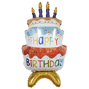 Happy Birthday Table Decor Foil Balloon