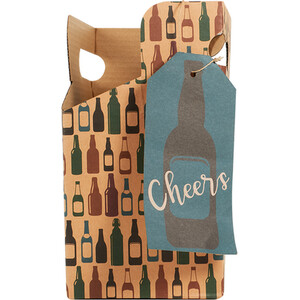 Six Bottle Carrier Gift Bag - Natural