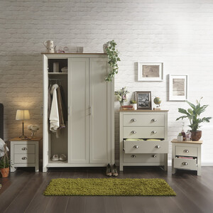 Lancaster Four Piece Bedroom Set - Cream by GFW