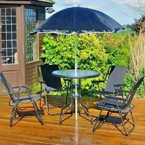 6 Piece Garden Furniture Set - Black by Garden Mile