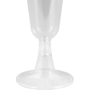 Pack of 8 Gold Rim Champagne Glasses - Gold