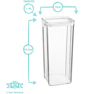 Food Storage Container - 1.8 Litre - White / 10.2cm / 0.966 / 3 / 10cm by Argon Tableware