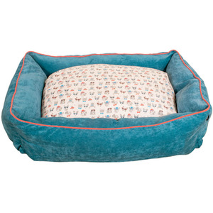 Patterned Anti-Anxiety Dog Bed - Small Medium - Blue by Ministry of pets