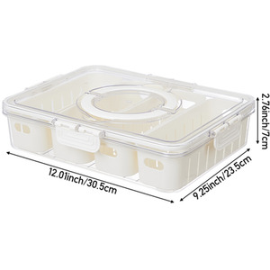 Livingandhome Multi-Compartment Fridge Storage Container by Livingandhome