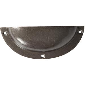 130x50mm Curved Cabinet Cup Handle - Raw by Hammer and Tongs