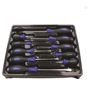 US PRO Tools 10 Piece Screwdriver Set Phillips Slotted With Magnetic Tip 1621 - Blue by US PRO