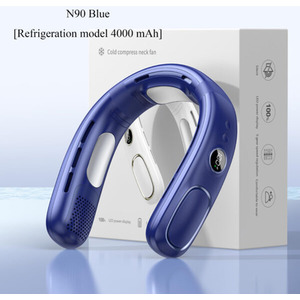 Portable Cooling Mini Neck Fan - Blue / N90