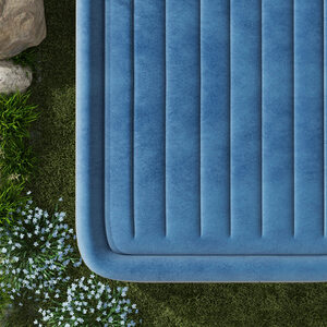 Outsunny Inflatable Queen Air Bed with Electric Pump - Blue by Outsunny