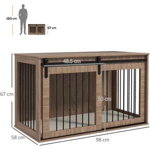 PawHut Dog Crate Furniture with Removable Cushion by PawHut
