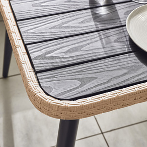 Rattan Outdoor Sofa Set - Seychelles Grey Corner Garden Sofa and Table - 9 Seat - Brown by FurnitureboxUK