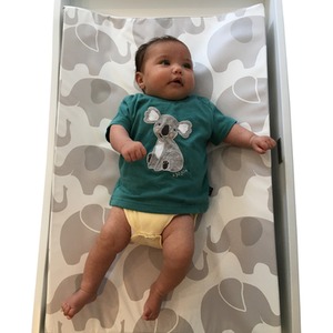 Anti-Roll Wedge Baby Changing Mat - Elephant Love / Elephant Love by Babycurls