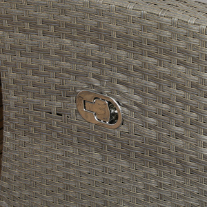 Outsunny 4pc Outdoor Wicker Rattan Garden Furniture Set Sofa, Table - Grey by Outsunny