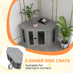 PawHut 2 in 1 Conner Dog Crate Furniture with Cushion by PawHut