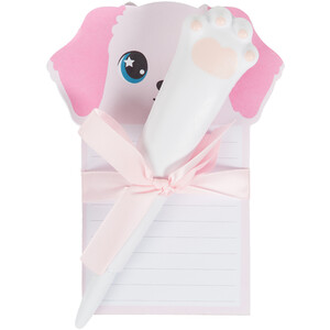 Dog or Cat Sticky Notes and Pen Set - Multicolour