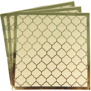 Moroccan Ivory Party Napkins - BEIGE by Peacock Supplies