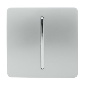 1 Gang 2 Way 10Amp Screwless Long Rocker Switch - Silver / 5 by Trendiswitch