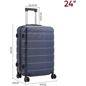 Hardshell Wheeled Luggage Trolley Suitcase by Livingandhome
