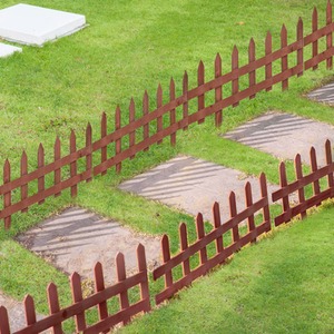 Outsunny Pack of 12 Wooden Border Fences by Outsunny