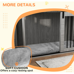 PawHut Dog Crate Furniture with Removable Cushion by PawHut