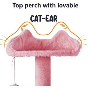 Multilevel Cat Tree with Scratching Posts - Pink / 178cm by Yaheetech