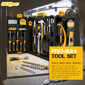 Hi-Spec 113 Piece Home and Garage Tool Kit Set - yellow by Hi-Spec