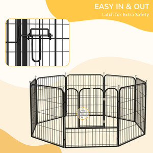 8 Panels Heavy Duty Puppy Play Pen, for Large, Medium Pets by PawHut