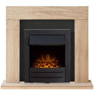 Adam Malmo in Oak and Black with Colorado Electric Fire in Black, 39 Inch - Oak and black by Adam
