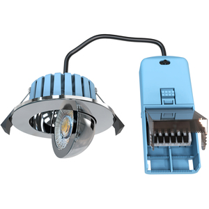 Lydia Bathroom Recessed Adjustable IP65 LED Downlight - Chrome by Litecraft