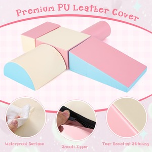 5PCS Kids Climb and Crawl Activity Playset - Pink & Blue by Costway