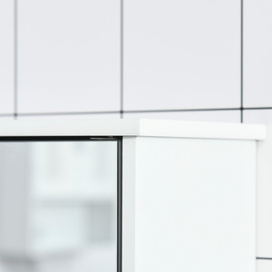 kleankin Bathroom Mirror Cabinet Wall Mount Storage Cupboard - Grey by kleankin