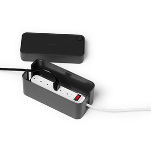 Durable CAVOLINE Cable Management Box - Graphite / 282mm by Durable