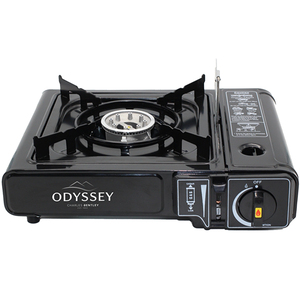 Odyssey Single Portable Camping Gas Stove Cooker - Black by Charles Bentley