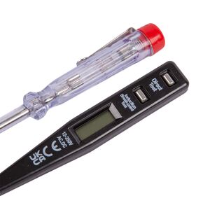 Mains Tester Circuit Tester 2pc Set Black - Black by Blackspur