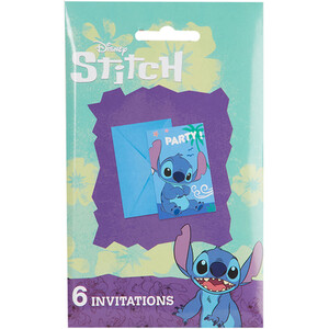 Stitch Invitations and Envelopes - Blue