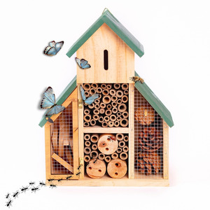 Large Wooden Insect House - Brown by Garden Mile
