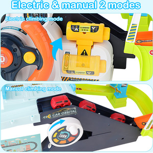 Car Simulation Steering Wheel Racing Tracks Educational Toy - multi-coloured