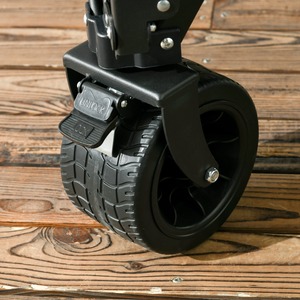 Outsunny Folding Garden Trolley Cart, 120KG Capacity, with Carry Bag - Black by Outsunny