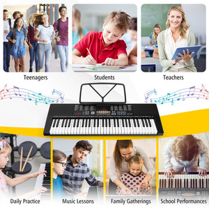 61-Key Electronic Keyboard Piano - Black by Costway