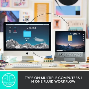 Logitech MX Keys Mini Wireless Illuminated Keyboard - Grey by Logitech