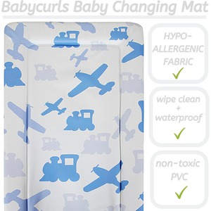 Baby Changing Mat - Planes and Trains / Planes and Trains by Babycurls