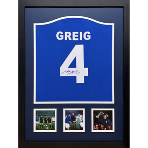 John Greig Signed and Framed Rangers Shirt - Blue by Allstarsignings