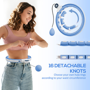SPORTNOW Smart Weighted Hula Hoop with 16 Detachable Knots by SPORTNOW